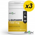 Atletic Food Л-Глютамин L-Glutamine 1000 mg - 360 капсул (3 шт по 120 капсул)